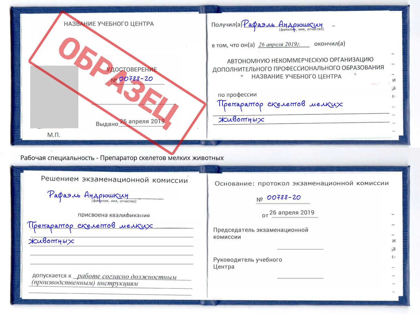 Препаратор скелетов мелких животных Вязники